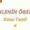 CÜMLENİN ÖGELERİ / KONU TESTİ – 4