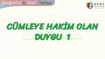CÜMLEYE HAKİM OLAN DUYGU – 1