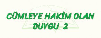 CÜMLEYE HAKİM OLAN DUYGU – 2