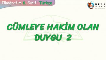 CÜMLEYE HAKİM OLAN DUYGU – 2