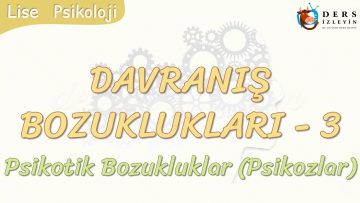 DAVRANIŞ BOZUKLUKLARI – 3 / PSİKOTİK BOZUKLUKLAR