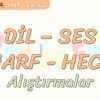 DİL – SES & HARF – HECE / ALIŞTIRMALAR