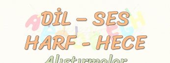 DİL – SES & HARF – HECE / ALIŞTIRMALAR