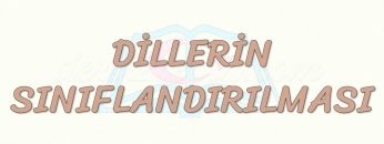 DİLLERİN SINIFLANDIRILMASI