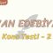 DİVAN EDEBİYATI / KONU TESTİ – 2