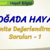 DOĞADA HAYAT / ÜNİTE DEĞERLENDİRME SORULARI – 1