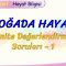 DOĞADA HAYAT / ÜNİTE DEĞERLENDİRME SORULARI – 1