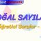 DOĞAL SAYILAR / ÖĞRETİCİ SORULAR – 1