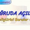 DOĞRUDA AÇILAR / GELİŞTİRİCİ SORULAR – 1
