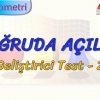 DOĞRUDA AÇILAR / GELİŞTİRİCİ TEST  – 1 (TYT)