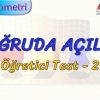 DOĞRUDA AÇILAR / ÖĞRETİCİ TEST  – 2 (TYT)