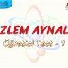 DÜZLEM AYNALAR / ÖĞRETİCİ TEST –  1