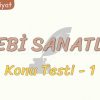 EDEBİ SANATLAR / KONU TESTİ – 1