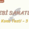 EDEBİ SANATLAR / KONU TESTİ – 3