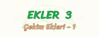 EKLER – 3 / ÇEKİM EKLERİ – 1