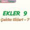 EKLER – 9 / ÇEKİM EKLERİ – 7