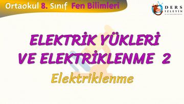 ELEKTRİK YÜKLERİ VE ELEKTRİKLENME – 2 / ELEKTRİKLENME