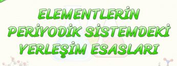 ELEMENTLERİN PERİYODİK SİSTEMDE YERLEŞİM ESASLARI