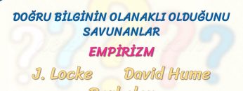 EMPİRİZM – DOĞRU BİLGİNİN OLANAKLI OLDUĞUNU SAVUNANLAR