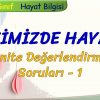 EVİMİZDE HAYAT / ÜNİTE DEĞERLENDİRME  SORULARI – 1