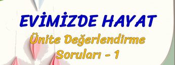EVİMİZDE HAYAT / ÜNİTE DEĞERLENDİRME  SORULARI – 1