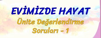 EVİMİZDEKİ HAYAT / ÜNİTE DEĞERLENDİRME SORULARI – 1