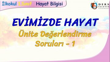 EVİMİZDEKİ HAYAT / ÜNİTE DEĞERLENDİRME SORULARI – 1