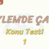 EYLEMDE ÇATI / KONU TESTİ – 1