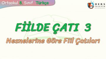 FİİLDE ÇATI – 3 / NESNELERİNE GÖRE FİİL ÇATILARI
