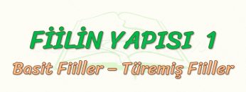 FİİLİN YAPISI – 1 / BASİT FİİLLER – TÜREMİŞ FİİLLER