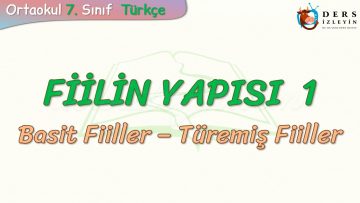 FİİLİN YAPISI – 1 / BASİT FİİLLER – TÜREMİŞ FİİLLER