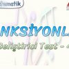 FONKSİYONLAR / GELİŞTİRİCİ TEST – 4