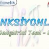 FONKSİYONLAR / GELİŞTİRİCİ TEST – 8