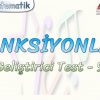 FONKSİYONLAR / GELİŞTİRİCİ TEST – 9