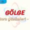GÖLGE / SORU ÇÖZÜMLERİ – 1