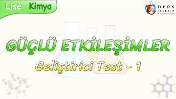 GÜÇLÜ ETKİLEŞİMLER / GELİŞTİRİCİ TEST – 1