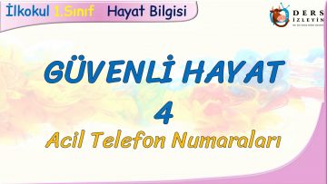GÜVENLİ HAYAT – 4 / ACİL TELEFON NUMARALARI