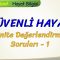 GÜVENLİ HAYAT / ÜNİTE DEĞERLENDİRME SORULARI – 1