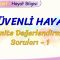GÜVENLİ HAYAT / ÜNİTE DEĞERLENDİRME SORULARI – 1