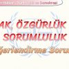 HAK, ÖZGÜRLÜK VE SORUMLULUK / DEĞERLENDİRME SORULARI