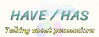 HAVE – HAS / TALKING ABOUT POSSESSIONS