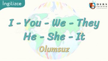 I, You, We, They, He, She, It / Olumsuz 15. Ders