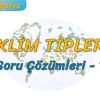 İKLİM TİPLERİ / SORU ÇÖZÜMLERİ – 1 (TYT)