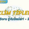 İKLİM TİPLERİ / SORU ÇÖZÜMLERİ – 2 (TYT)