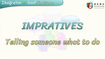 IMPRATIVES / TELLING SOMEONE WHAT TO DO