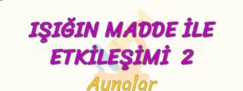 IŞIĞIN MADDE İLE ETKİLEŞİMİ – 2 / AYNALAR