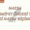 İSLAMİYET ÖNCESİ TÜRK ŞİİRİ NAZIM BİÇİMLERİ