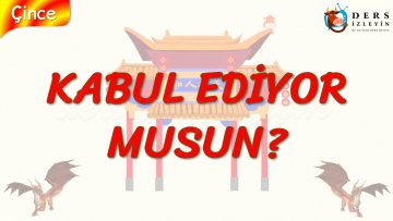 KABUL EDİYOR MUSUN? (ÇİNCE) 88. DERS