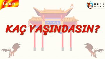 KAÇ YAŞINDASIN (ÇİNCE) 24. DERS