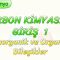 KARBON KİMYASINA GİRİŞ – 1 / ANORGANİK VE ORGANİK BİLEŞİKLER